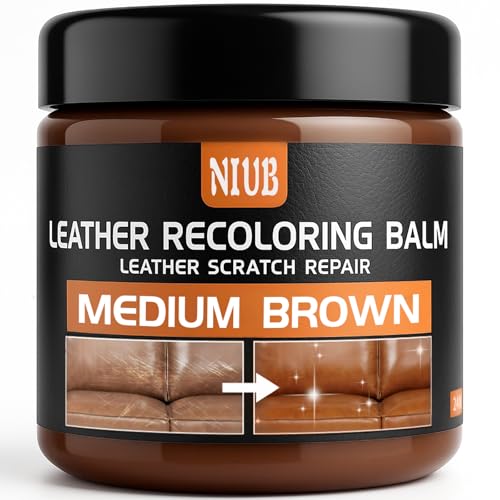 NIUB Leather Recoloring Balm Leather Color Restorer Scratch Repair Leather Paint for Furniture Couches Car Seats Shoes Bags Leather Dye and Restorer Restores...