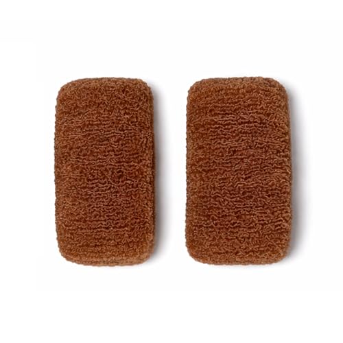 RCS Soft Cotton Hair Rubber Band for Womens & Girls (Pack of 2, Mustard) Premium Elastic Wrist Bands & Hair Ties for Bun & Ponytail - Best for Office, Evening, Party & Casual Use