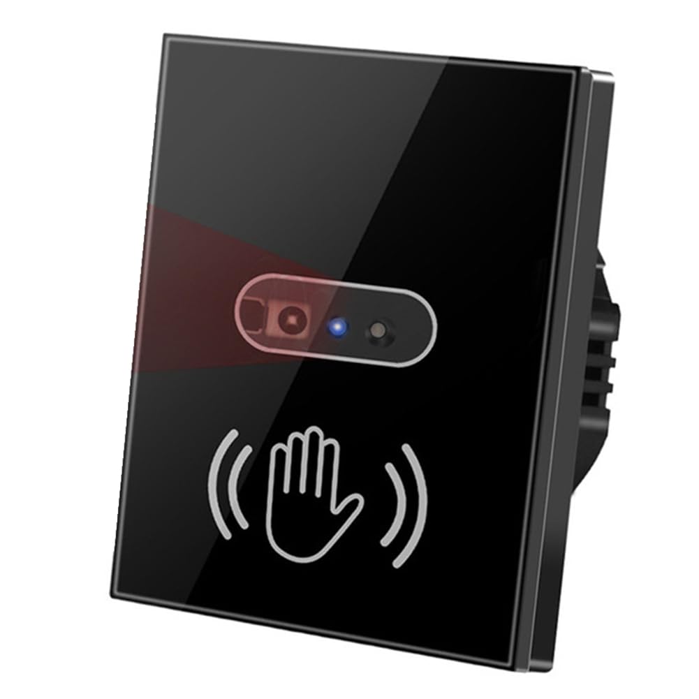 Interrupteur Mural Intelligent Capteur Infrarouge sans Contact Panneau Verre Prise UE