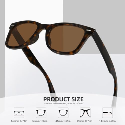 Image of MEETSUN Polarized Sunglasses for Women Men Classic Retro Square Frame Driving Sun Glasses UV Protection