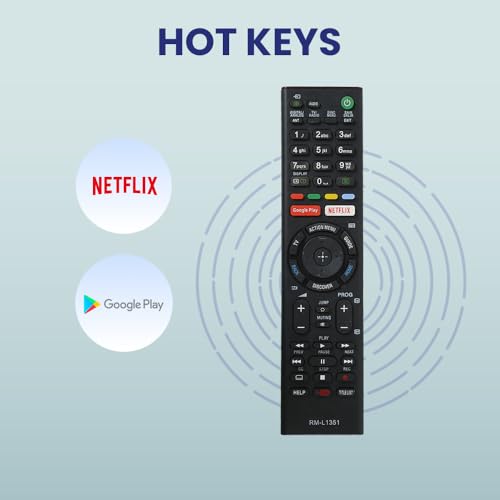 Image of Sony TV Remote Compatible with Sony Bravia Smart LED LCD UHD OLED Android 4K TV Models RM-L1351 RMT-TX102U RMT-TX300E RMT-TX200P, Non-Voice Replacement Remote Control, LED 269