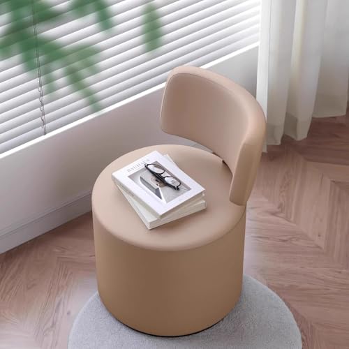 CMYCYDDPLY Silla Tocador Maquillaje, Reposapies, Taburete de Tocador Multifuncional, Silla Giratoria, Adecuada for Sala de Maquillaje, Sala de Estar, Dormitorio(Brown)