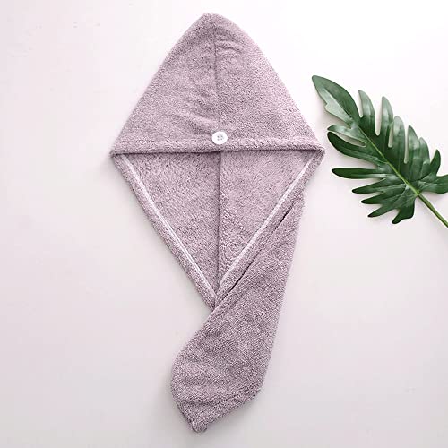 Sèche-cheveux en fibre de bambou serviette sèche turban bath wrap hat quick cap