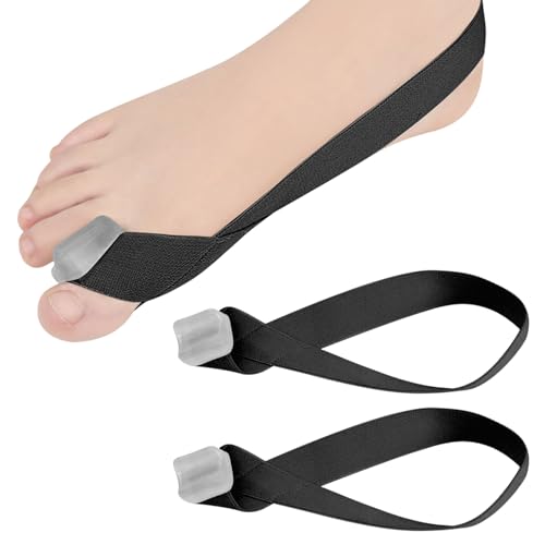 JEVRKAPZ 2 pcs Toe Correction Belt Hallux Valgus Bunion Corrector Big Toe Straightener Overlapping Toe Separator Hammertoes Foot Alignment Tension Strap Orthotics Feet Bone Thumb Adjuster