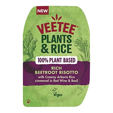 Veetee Plants and Rice, 100% Plant Based, Vegan, Rich Beetroot Risotto, 280g (Pack of 6) Cover