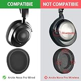 defean Przewodowe nauszniki, kompatybilne z SteelSeries Arctis Nova Pro Wired, Nova 7, 3, 1, Extra Bass Noise Cancelling, oddychająca skóra proteinowa i pianka, białe