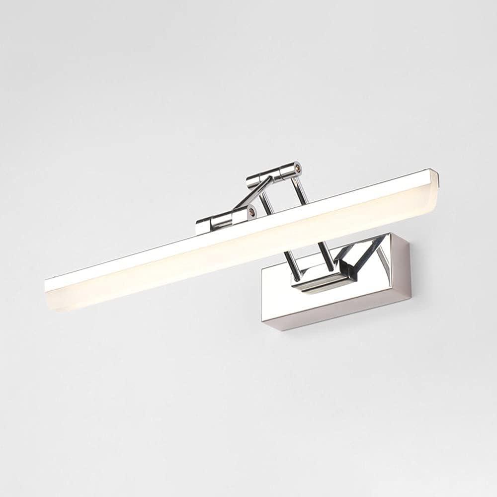 Vanity Mirror Light LED Bathroom Wall Lamps, Modern Retractable Mirror Cabinet Lights, Stainless Steel Folding Mirror Front Lamp, Dresser Wall Mounted Lamp(6000k)