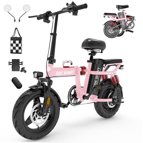 DDC SPORT Folding Electric Bike for Adults, 700W...