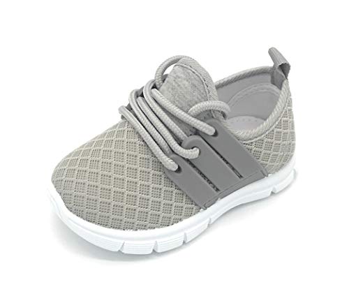 Blue Berry EASY21 Baby Toddler Boys and Girls Breathable Fashion Sneakers,Grey502,Size 7