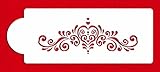Designer Stencils C808 Amore Cake Side Stencil, Beige/Semi-Transparent