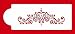 Designer Stencils C808 Amore Cake Side Stencil, Beige/Semi-Transparent