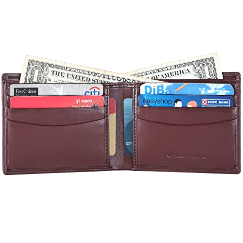 Image of Brooklyn Bridge Streamlined Sophistication: Men's Minimalist Non Leather Wallet - Classic Bifold Design with RFID Protection for Secure and Stylish Card Storage