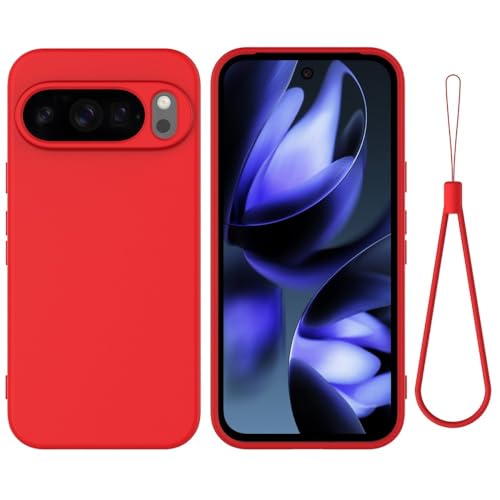 Coque Google Pixel 9 silicone rouge - Housse de protection souple anti-choc
