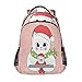 FVFV Weihnachtskatze Weihnachtsmann Puppe Jungs Studentenrucksack Kinderrucksack Büchertasche Schülerrucksack Rucksäcke für Teen Mädchen