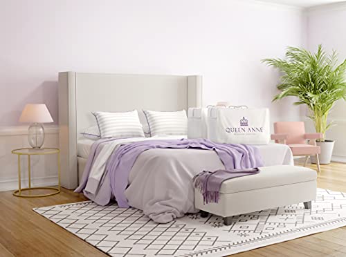 Queen Anne Luxury Hotel Pillows - Two Pack (2) - Majesty Down - Synthetic Down Alternative - Allergy Free Hypoallergenic Bed Pillows - Made In Usa (King Soft) #TOP6