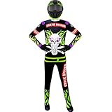 BYAHELO Car Costume for Kids Boys Cartoon Truck Halloween Cosplay Jumpsuit Party Outfit, 6-7 Years, Black