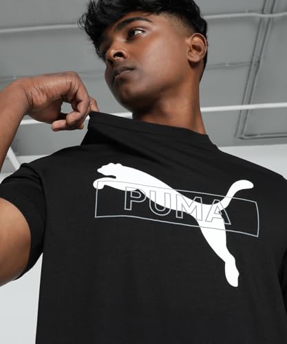 Image of Puma Men Cotton Graphic Print Regular Fit T-Shirt