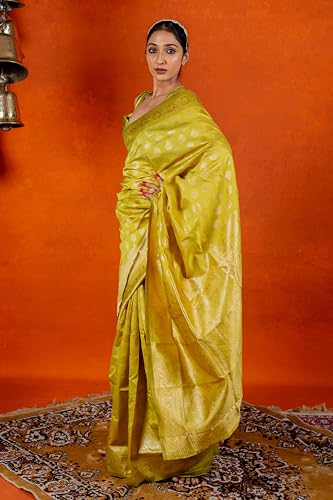 Image of Subham Women Sari Silk Cotton Kanjivaram | Soft Daily Wear Jacquard Design Saree with Blouse Piece