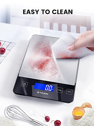 【Nasa-Grade】33Lb Food Kitchen Digital Scale,【Bread Meat Cookies Measures Precisely】Weight Grams And Ounces For Baking Cooking,1G/0.1Oz Precise Graduation,304 Stainless Steel,Waterproof Tempered Glass #TOP5
