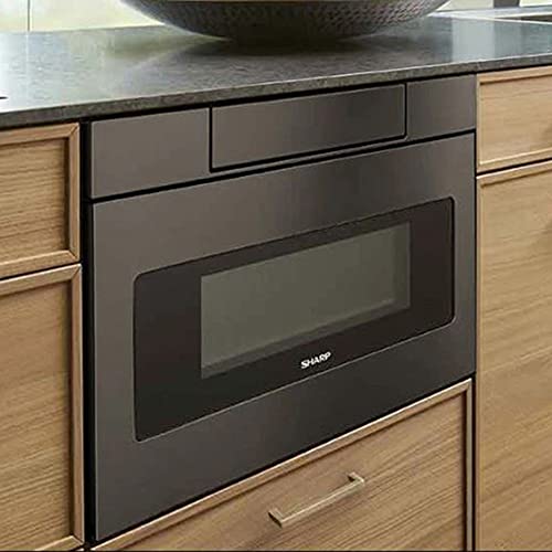 Sharp Smd2470Ah 24 Inch 1.2 Cu. Ft. 950W Microwave Drawer Oven Black Stainless Steel Bundle With 3 Yr Cps Enhanced Protection Pack #TOP6