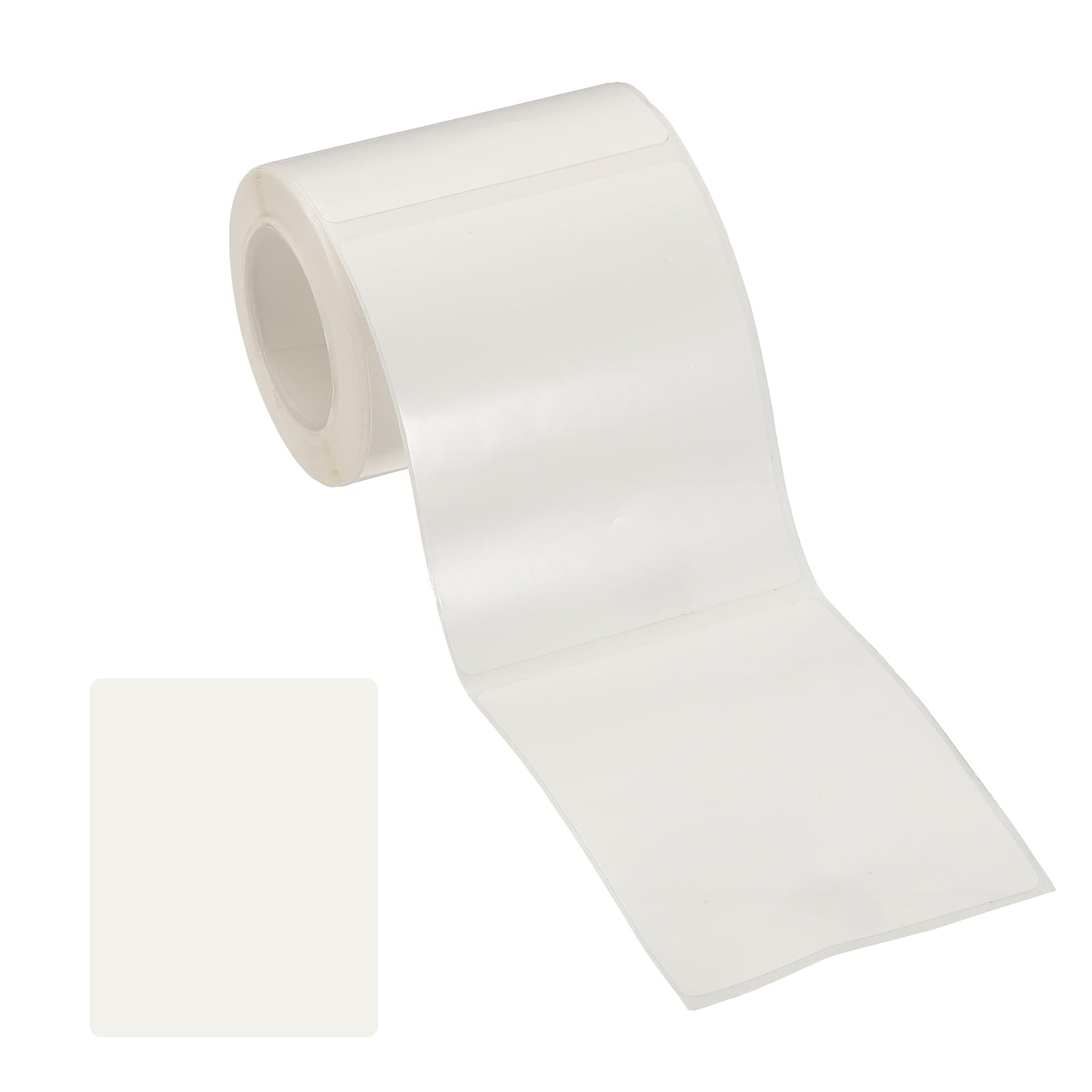 PATIKIL 110 Pcs Thermal Labels, 2x2.4 Square Thermal Printer Labels Stickers Self Adhesive Tags Paper 1 Roll Small Waterproof for Printer Small Business Name Tag Barcode, White