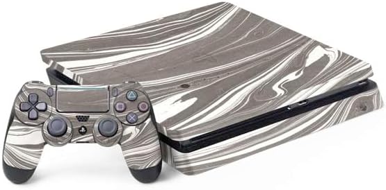 Skinit Decal Gaming Skin Compatible with PS4 Slim Bundle - Grey Marble Design