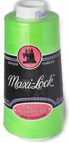 Maxi Lock Hilo Poliéster Verde Neón 3000 yd Cono miniatura 1