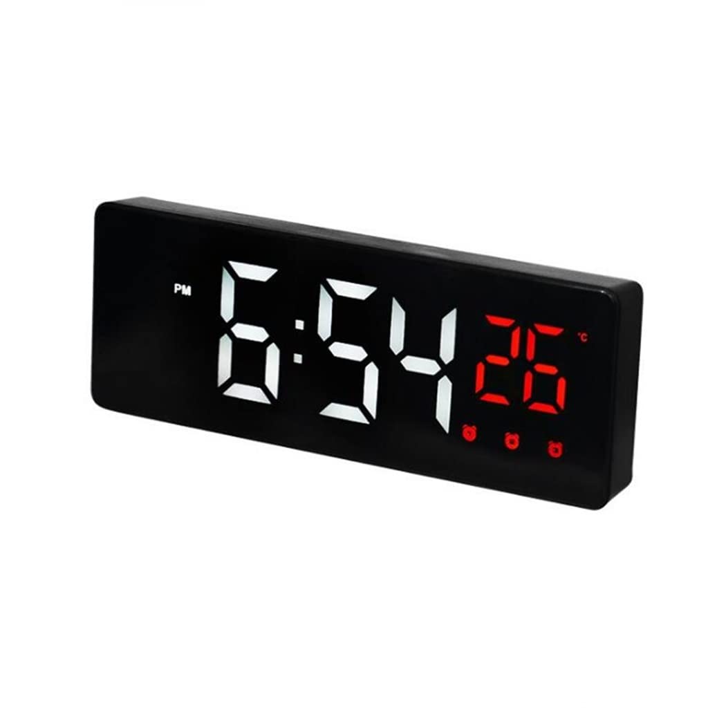Sjdopulse D Le Digital Alarm Clock Snooze Temperature Ate Isplay Usb Esktop Strip Le Clocks For Living Room Ecoration