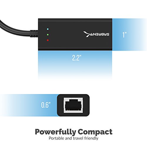 Image of Sabrent USB Type-C to Gigabit Ethernet Adapter 10 /100 /1000 Mbps for MacBook, Mac Pro, Mini, iMac, XPS, Surface Pro, Notebook Pc and More (NT-UBCG)