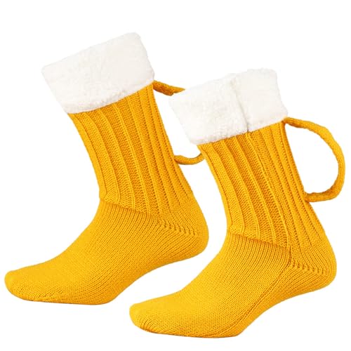 Chaussettes fantaisie pour tasse de bière longues et confortables