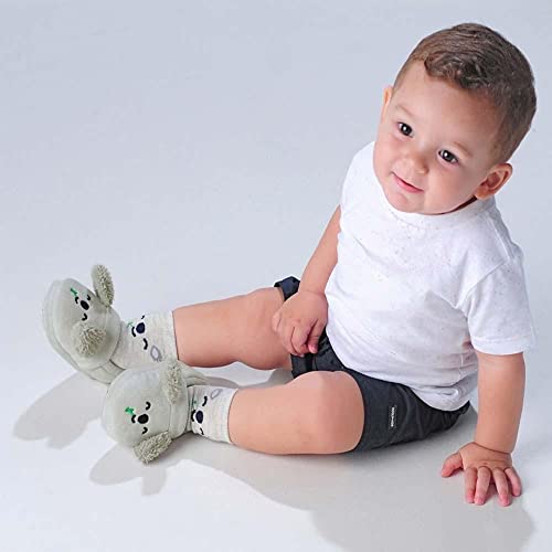 Pantufa Infantil Menino Coala Cinza Pimpolho-24-25