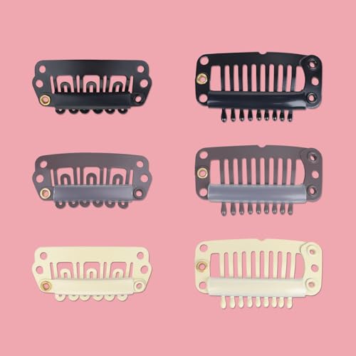 Image of WENNALIFE Adjustable Invisible Wire Hair Extension Kit, Dark Brown, 8 Wires