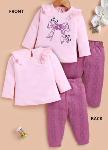 Image of LuvLap Baby Girls Regular Fit 100% Cotton Half Sleeves Girls Top CoSet Pack of 2