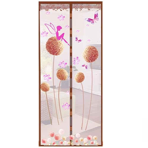 57lilina Pantalla de malla para puerta con imán, para colgar moscas, patio mágico temporal, resistente, cierre magnético, red francesa portátil para puerta para mantener a los insectos fuera de la