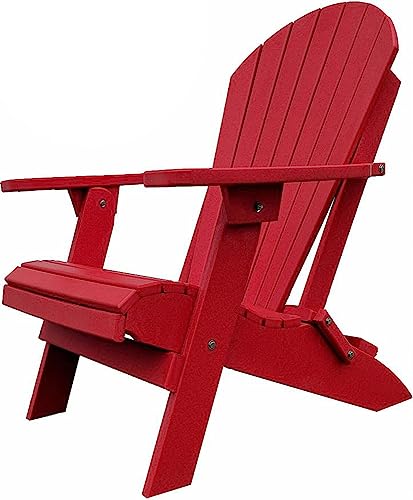 DuraWeather Poly® Classic King Size Folding Adirondack Chair (Strawberry  Red) - Main Image