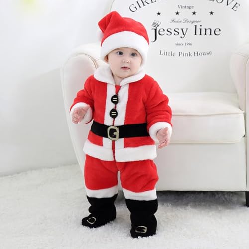 Disfraz completo de bebé tipo Santa Romper 3-4T miniatura 4