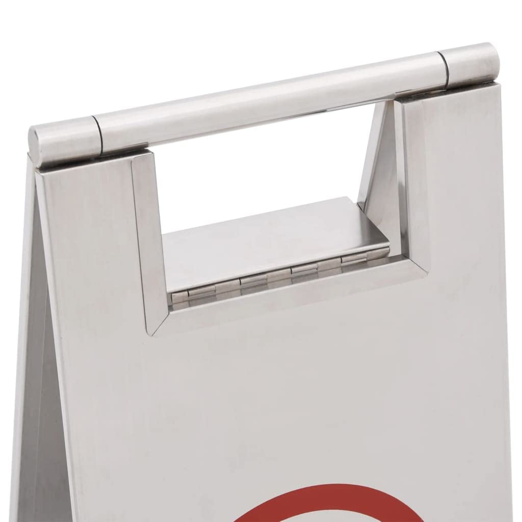 Cartel de aparcamiento plegable de acero inoxidable de doble cara como señal de aparcamiento y señal de advertencia para identificar privado reservado visitar clientes, empleados, proveedores