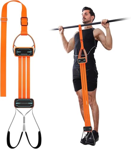 Image of BHAVYATA Pull Up Assistance Bands, Heavy-Duty Adjustable Resistance with Fabric Feet /Knee Rest for Pull Ups System Home Gym Strength Training, Up to 360 lbs Assistance