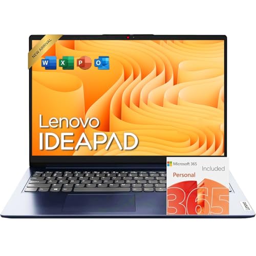 Image of Lenovo IdeaPad Slim • 15.6 inch Laptop with Microsoft 365 Included • Intel Processor • 20GBDDR4RAM • 1TB SSD + 1TB OneDrive • Privacy Shutter • Dolby Audio • Copilot AI • Win 11