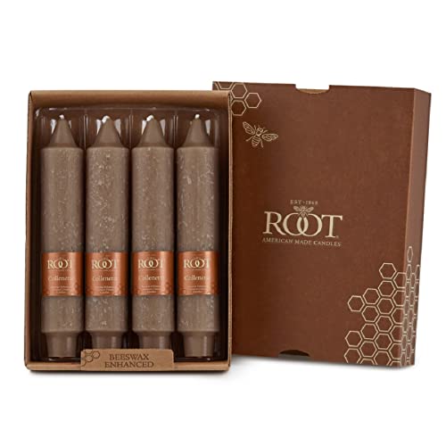 Bougies cire d'abeille Root Candles non parfumées de 17,8 cm de style rustique traditionnel