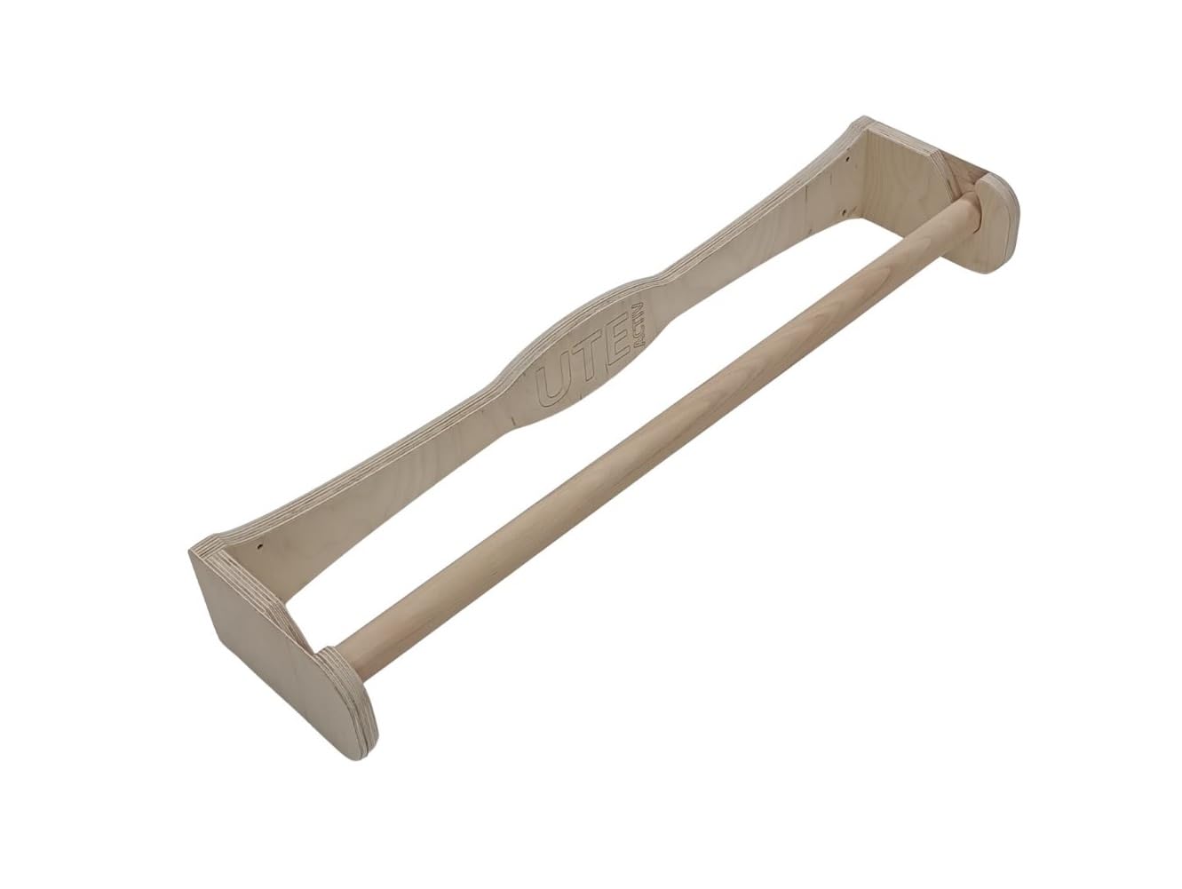 BearOnBar - Durable wooden pull-up bar, 72 cm, for indoor and outdoor use - wall-mounted, above a door - easy to install - a piece of home gym equipment