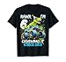 6th Birthday Monster Truck Dinosaur Party Boys Rawr I'm 6 T-Shirt