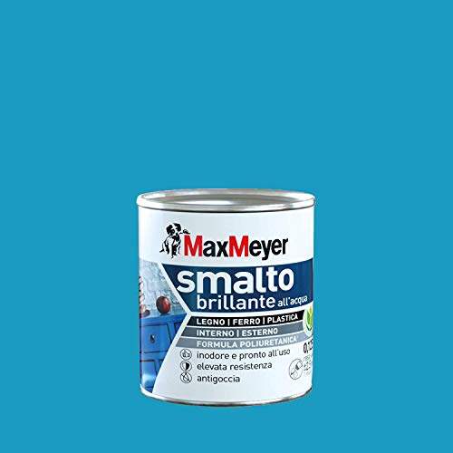 Maxmeyer Smalto All'Acqua Poliuretanico Brillante Turchese 0,125 L