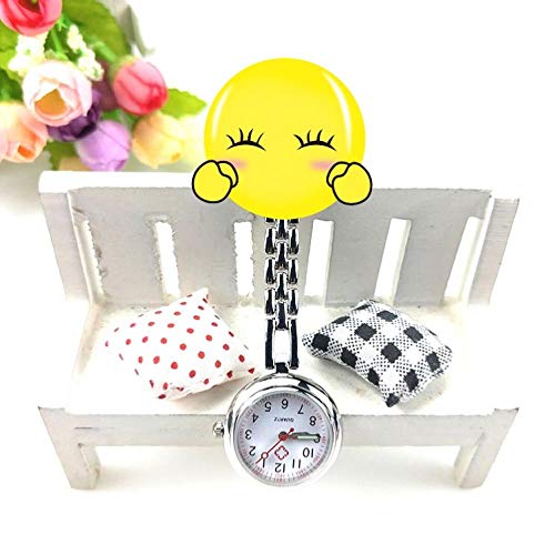 Preisvergleich Produktbild Cxypeng Schwesternuhren Krankenschwesteruhr,Tier-Cartoon-Stil leuchtende Krankenschwestertisch Clip Brusttaschenuhr-Orange,Taschenuhr / Krankenschwesteruhr