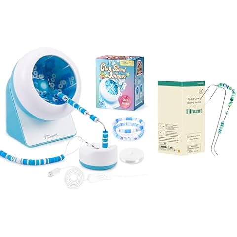 Tilhumt Clay Bead Spinner and Big Eye U-Shape Needles for Jewelry Making, Bracelets, Necklaces Cover