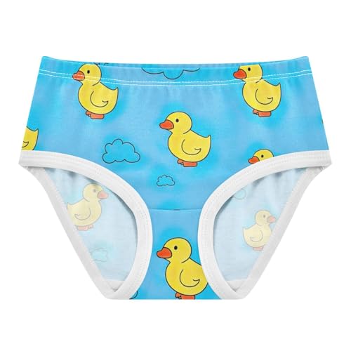 Girls Underwear Toddler 2t Cotton Cute Panties Girl Fun Underpants Briefs Cute Yellow Ducks Blue