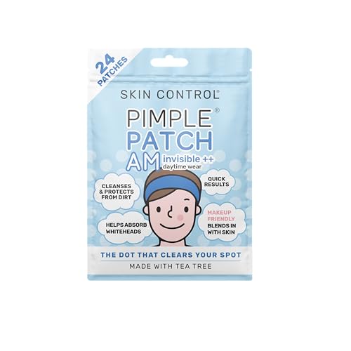 Skin Control Pimple Patch AM Daytime Pack, 24 Acne Patches - made with Tea Tree