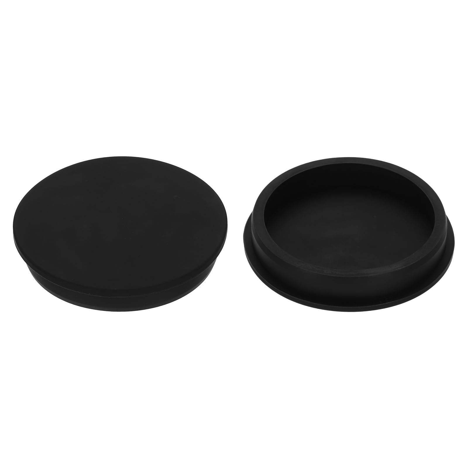 sourcing map 2Pcs Silicone Hole Plug, Waterproof Round Rubber Stoppers T-Shaped Sealing Plugs Pipe End Caps Fit 102mm/4.02" Hole for Coating Plating, Black