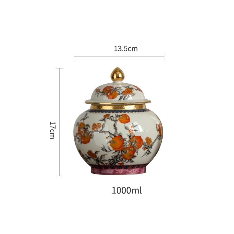 LYGSWDB Zestaw do herbaty Puszki do herbaty Retro puszki do herbaty Ceramiczne zamknięte puszki Puszki do przechowywania herbaty domowej Dzbanki do herbaty na sypką herbatę Słoik do przechowywania
