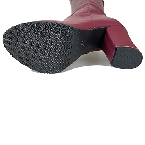 Fashion Women Over The Knee Boots Block Heel Side Zipper3